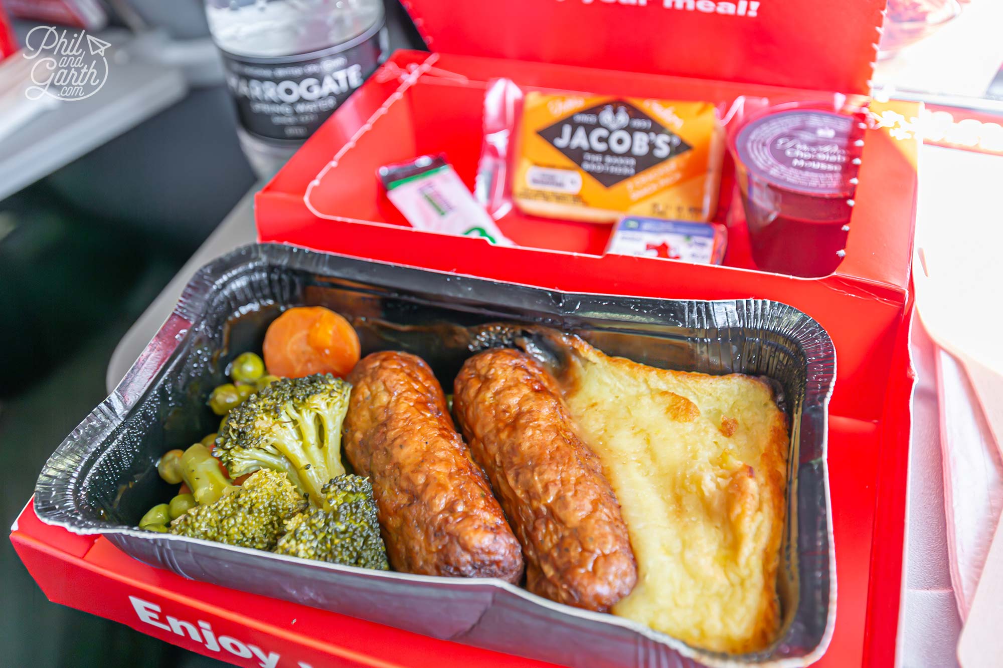 Jet2's inflight meals are actually quite tasty. Gareth had the sausage and mash
