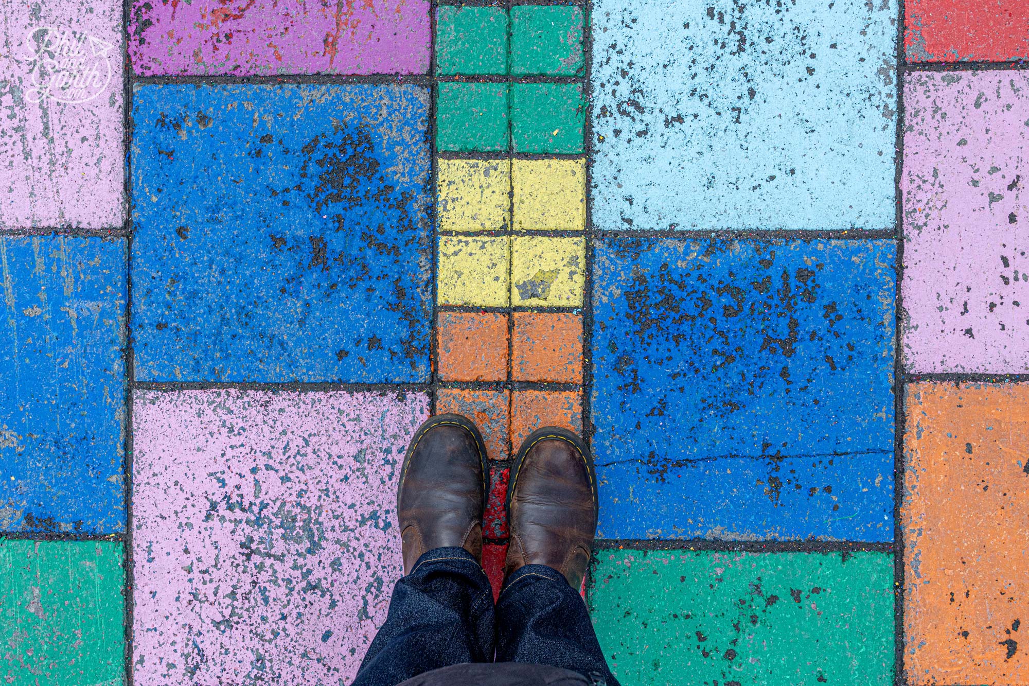 Colourful pavement