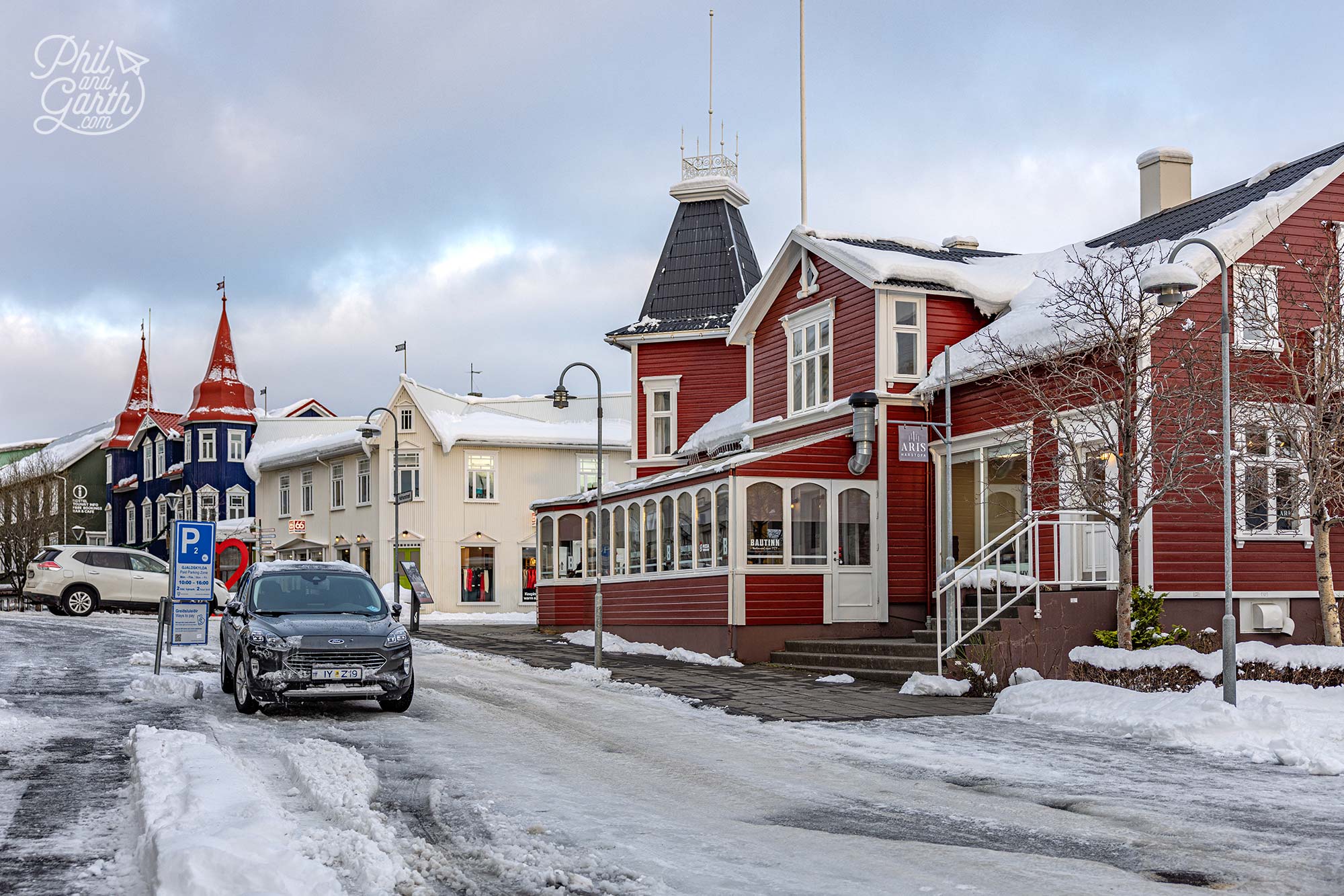 Hafnarstraeti is the main shopping street in Akureyri