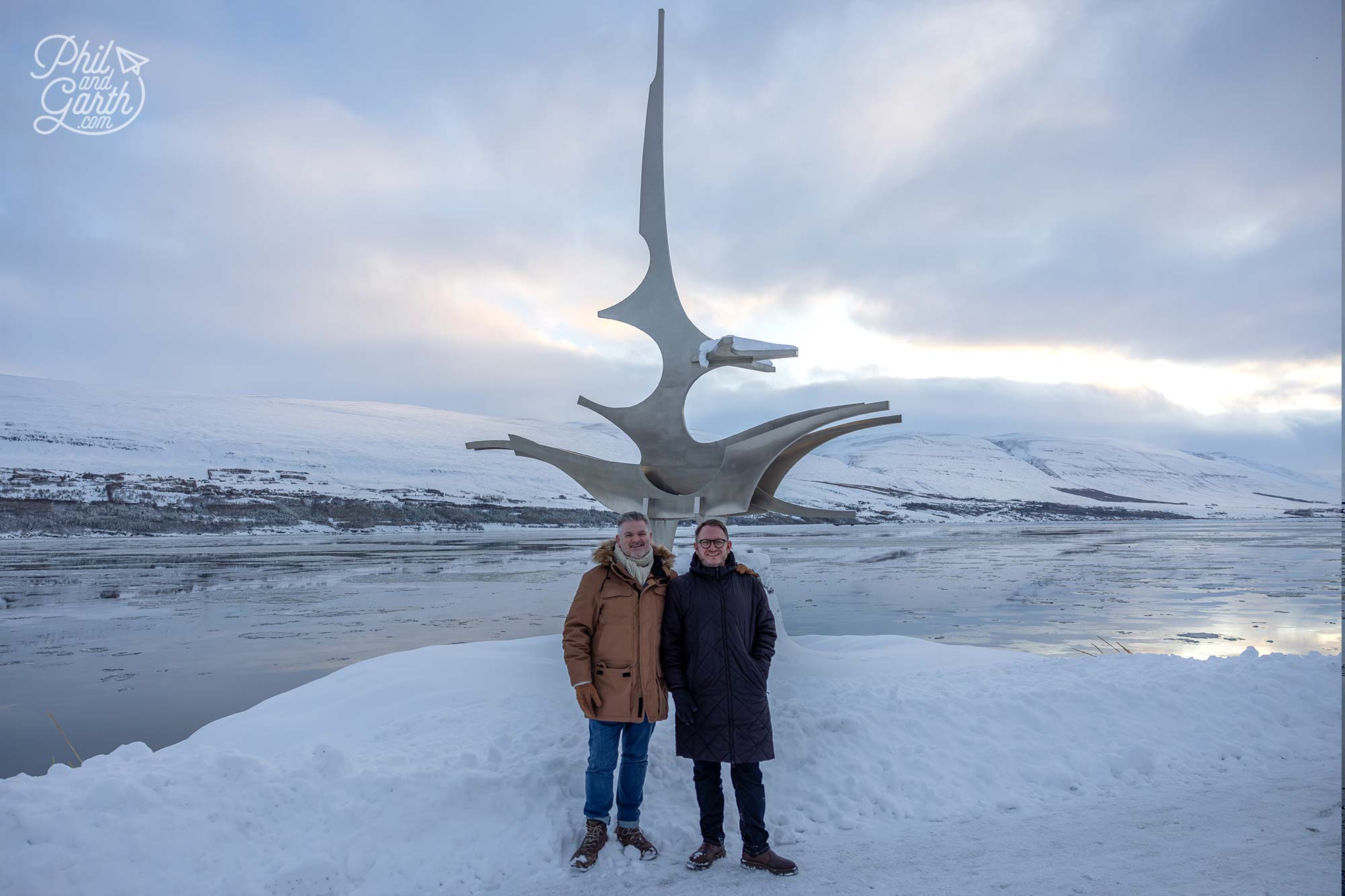 Phil and Garth in Akureyri North Iceland