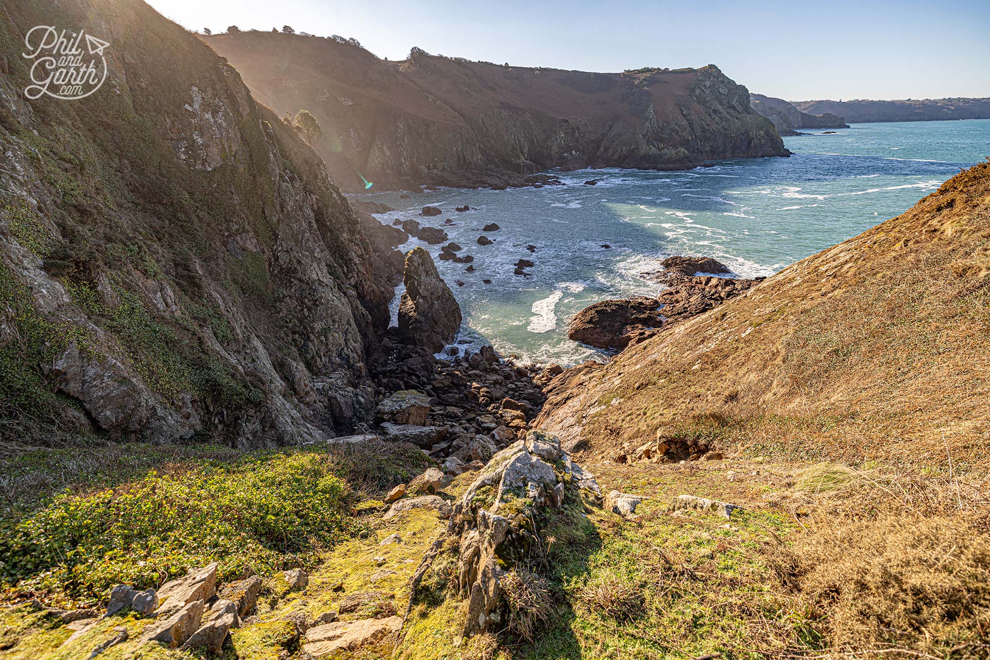 Incredible light and rugged coastal views from Devil's Hole in the winter months