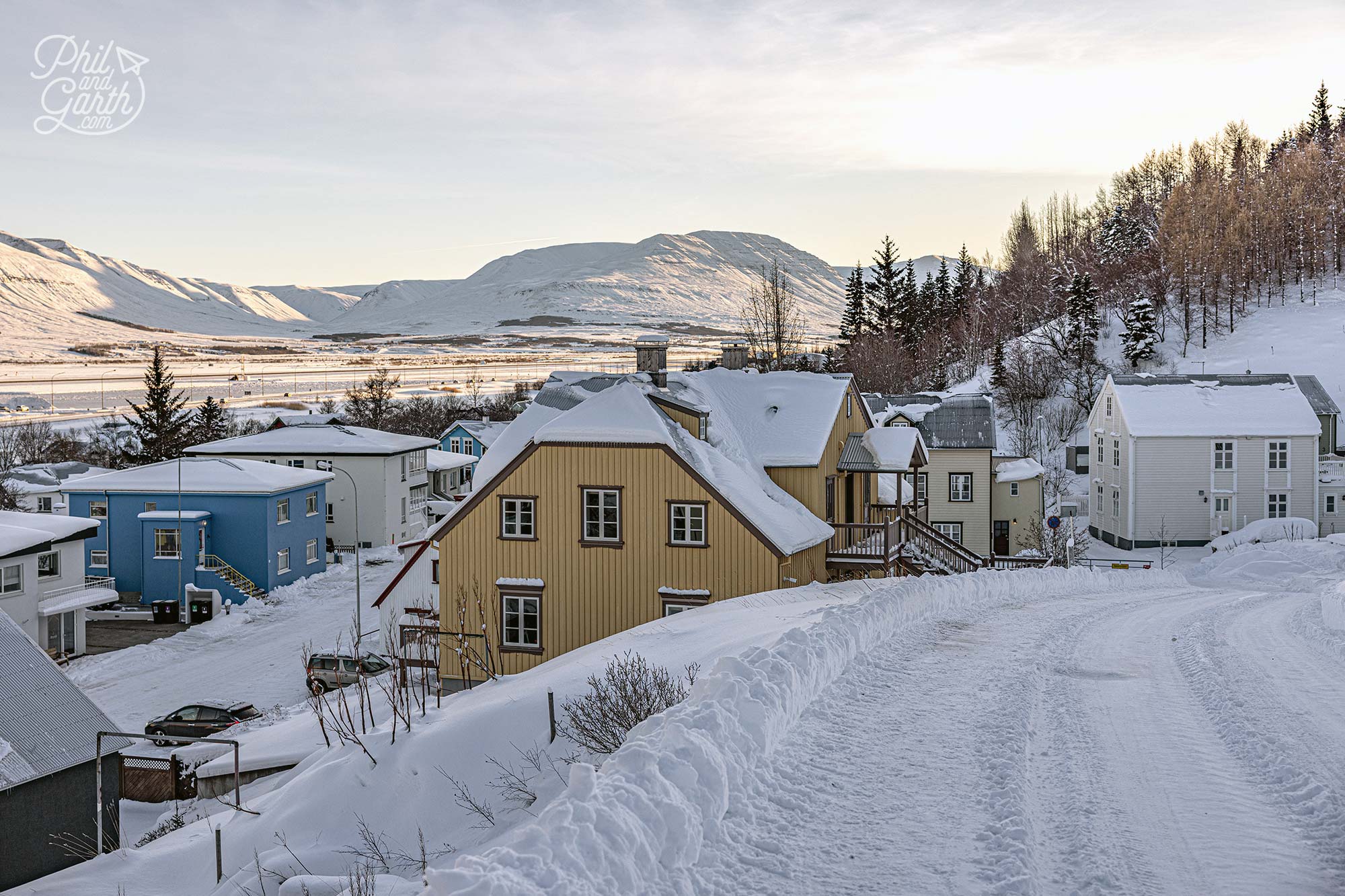 Looking down on Akureyri’s Old Town