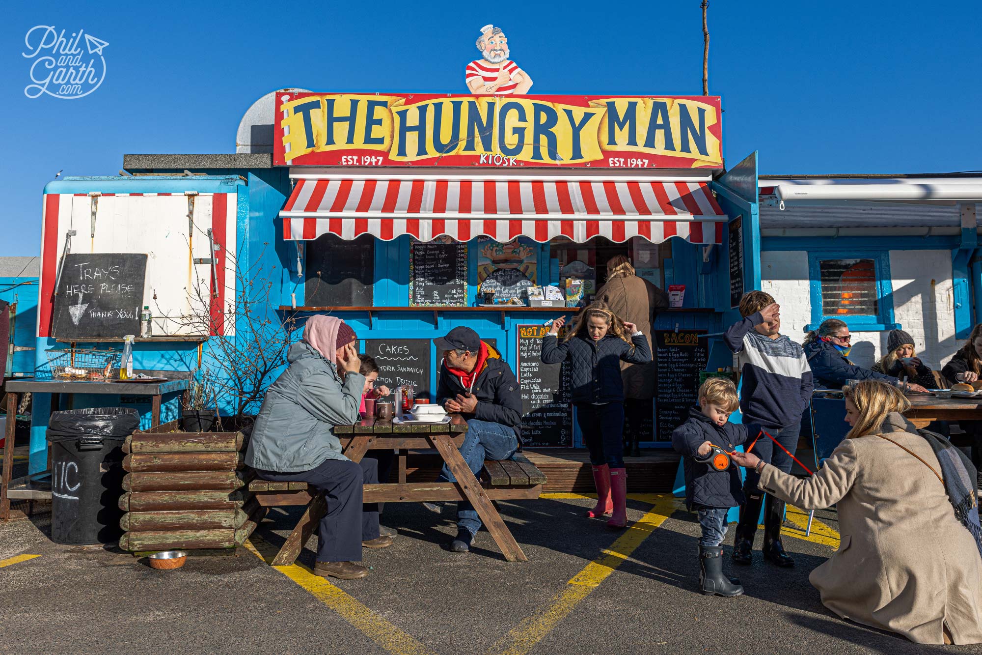 The Hungry Man in Rozel, Jersey, is a beloved seaside café serving generous portions of tasty snacks