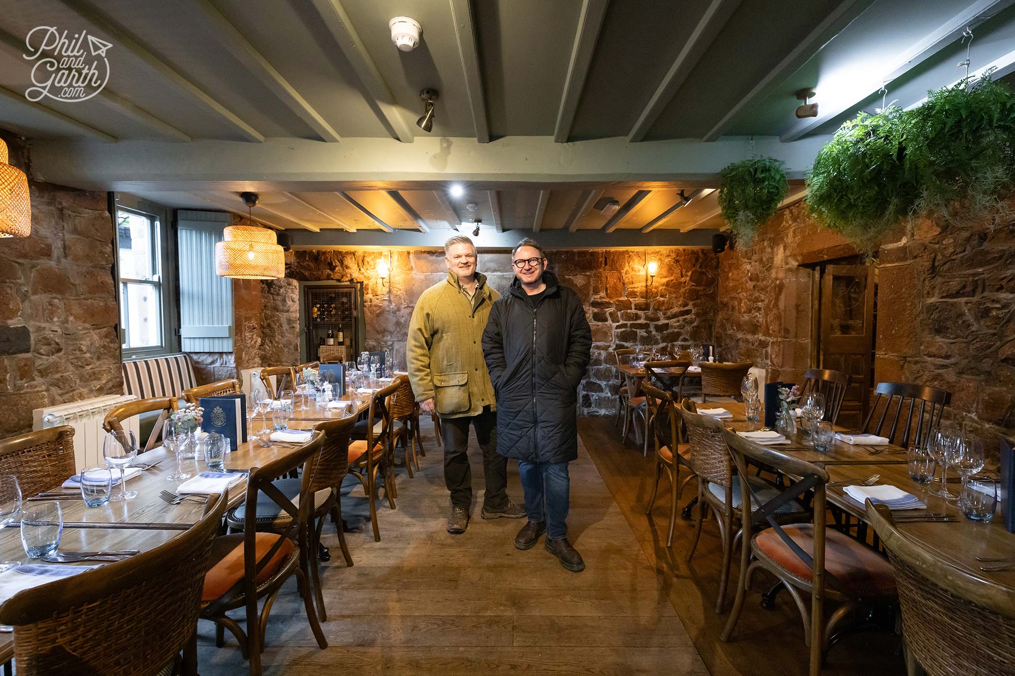 The Old Court House interior with traditional wooden beams and cozy atmosphere