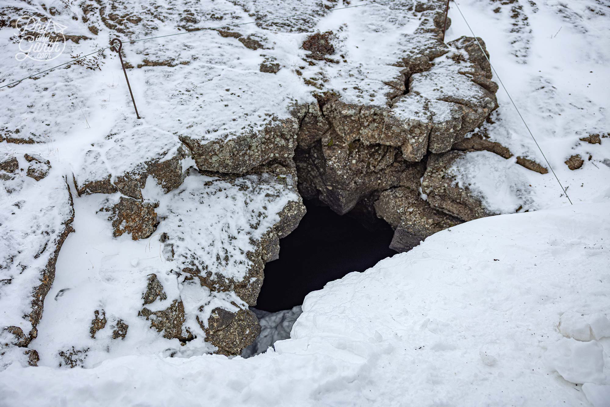 This is as close as we could get to Grjótagjá’s - a hidden geothermal pool in a rocky cave